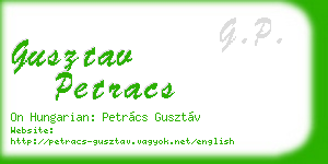gusztav petracs business card
