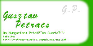 gusztav petracs business card